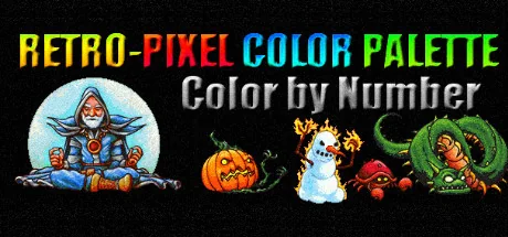 RETRO-PIXEL COLOR PALETTE: Color by Number game artwork