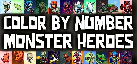 Color by Number - Monster Heroes game artwork